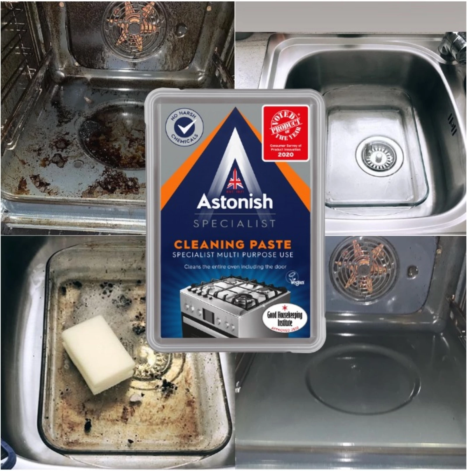 Chất tẩy rỉ sét inox, sắt thép, kim loại sen vòi, dụng cụ bếp Astonish ...