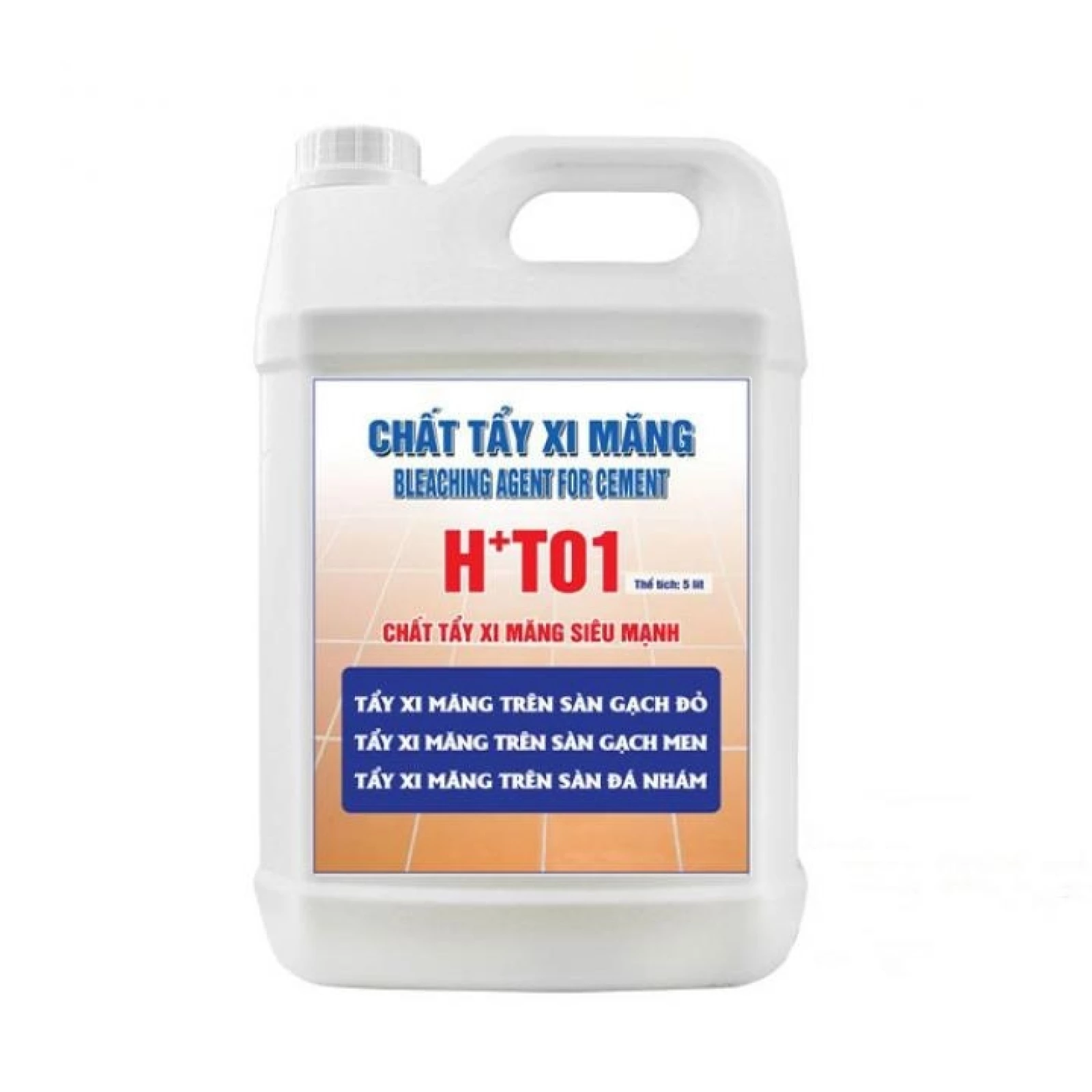 Hóa chất tẩy rửa xi măng HT01 TVS, nước tẩy sàn nền gạch, rong rêu, ron ...